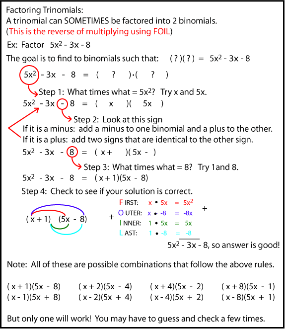 Factoring Trinomials